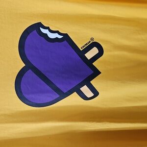 Mens Icecream yellow tshirt new without tags